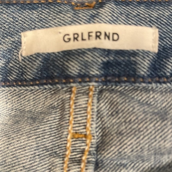 NWT GRLFRND super high rise Karolina skinny leg cotton denim distressed jeans 24 - Picture 4 of 5